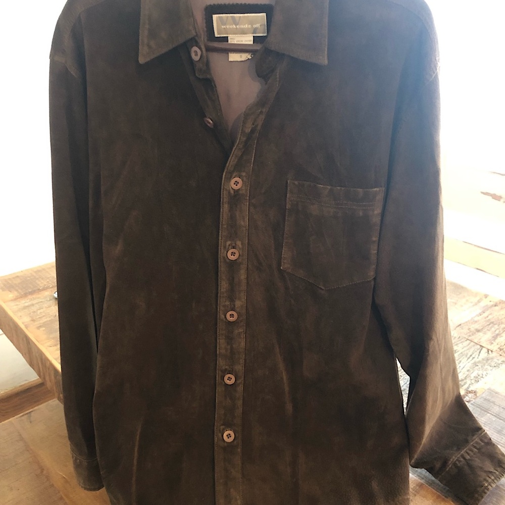 Gorgeous brown suede shirt